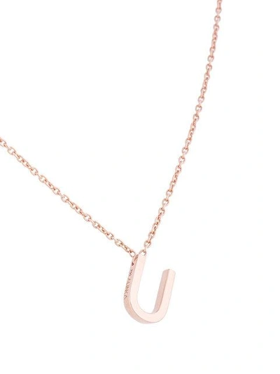 Shop Alinka 'u' Pendant Necklace In Metallic