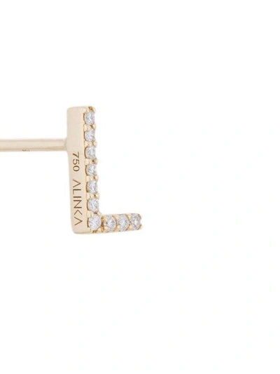 Shop Alinka Id Diamond Stud Earring In Metallic