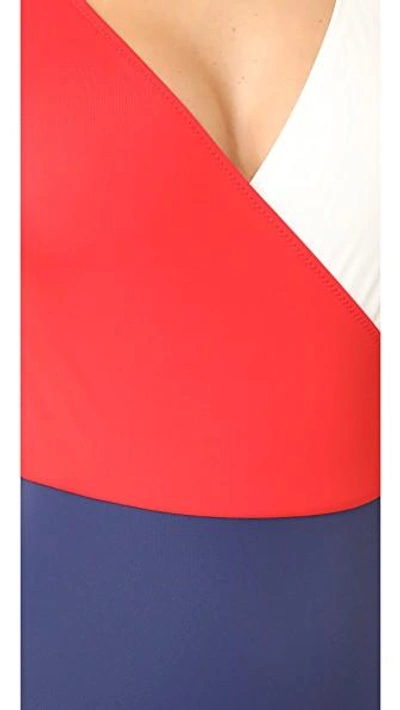 Shop Solid & Striped The Ballerina One Piece In Firecracker