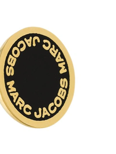 Shop Marc Jacobs Logo Stud Earrings In Metallic