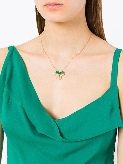 Shop Gisele For Eshvi Geometric Pendant Necklace - Metallic