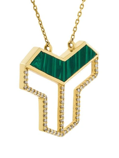 Shop Gisele For Eshvi Geometric Pendant Necklace - Metallic