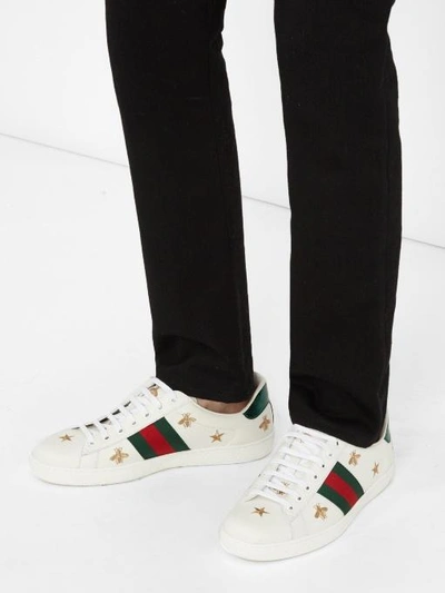 Gucci White Bee & Star New Ace Sneakers | ModeSens