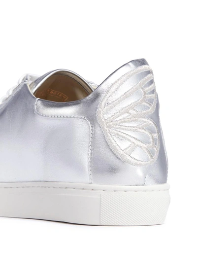 Shop Sophia Webster 'bibi' Low Top Embroidered Metallic Leather Sneakers