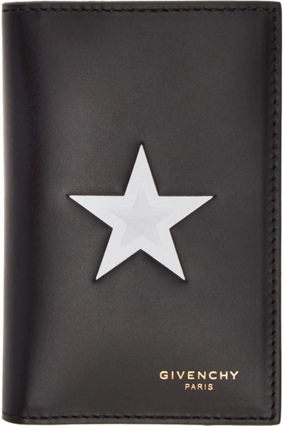 Givenchy Printed Star Card Holder In 001 Black