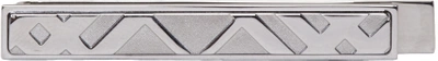 Burberry House-check Embossed Tie Bar In Silver