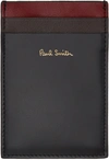 PAUL SMITH Black North South Card Holder