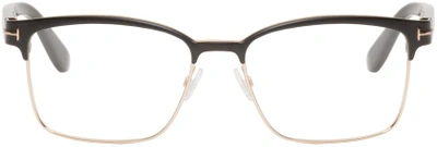 Shop Tom Ford Black & Gold Tf5323 Glasses