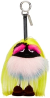 Fendi Mum Bag Bugs Mink And Fox-fur Bag Charm In Yellow