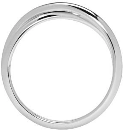 Shop Maison Margiela Fine Jewellery White Gold Twisted Ring In 18k White Gold