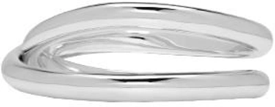 Shop Maison Margiela Fine Jewellery White Gold Twisted Ring In 18k White Gold
