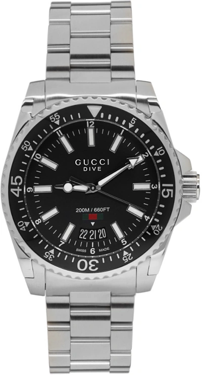 Gucci Dive Bracelet Watch, 40mm In Black