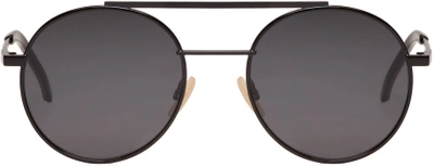 Fendi Black High Bridge Sunglasses In Black0807ir