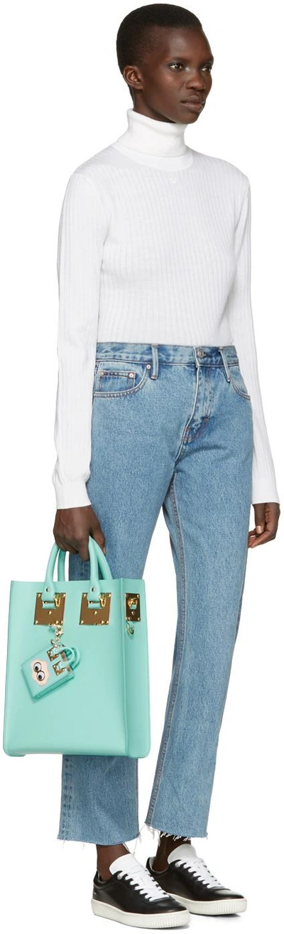 Shop Sophie Hulme Ssense Exclusive Blue Cloud Albion Tote Keychain