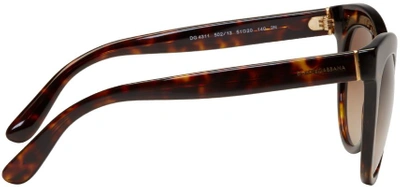 Shop Dolce & Gabbana Tortoiseshell Cat-eye Sunglasses