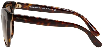 Shop Dolce & Gabbana Tortoiseshell Cat-eye Sunglasses