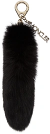 MONCLER Black Fur Keychain