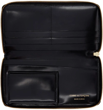 Comme Des Garçons Comme Des Garcons Wallets Black Patent Polka Dot Continental Wallet In Black