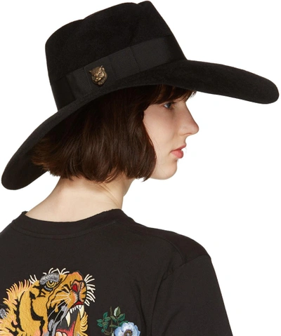 Shop Gucci Black Anita Fedora In 1000 Black