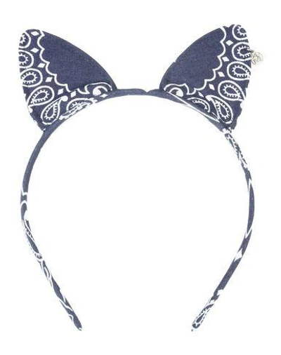 Shop Maison Michel Hair Accessory In Dark Blue