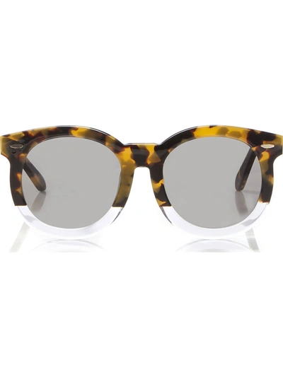 Karen Walker Super Duper Thistle Sunglasses In  Crazy Tort/clear/gold