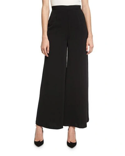 Keepsake Two Minds Wide-leg Crepe Pants, Black