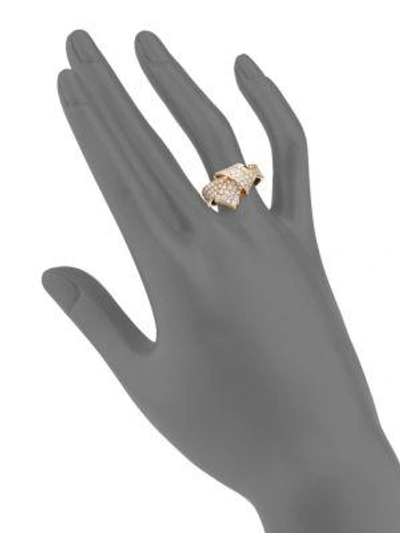 Shop Carelle Jumbo Knot Diamond & 18k Rose Gold Ring