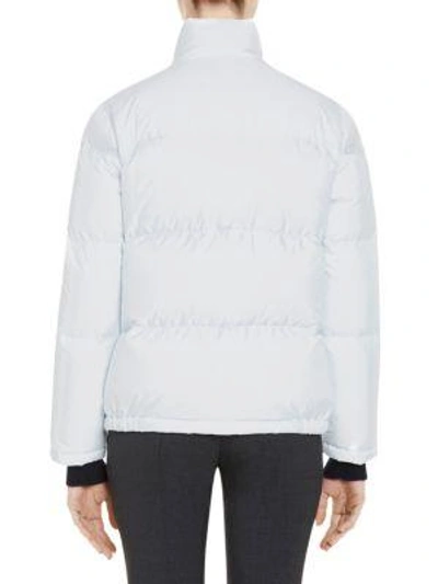 Shop Prada Contrast Puffer Jacket In White