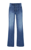 ULLA JOHNSON Alex Lace Up Cropped Jeans