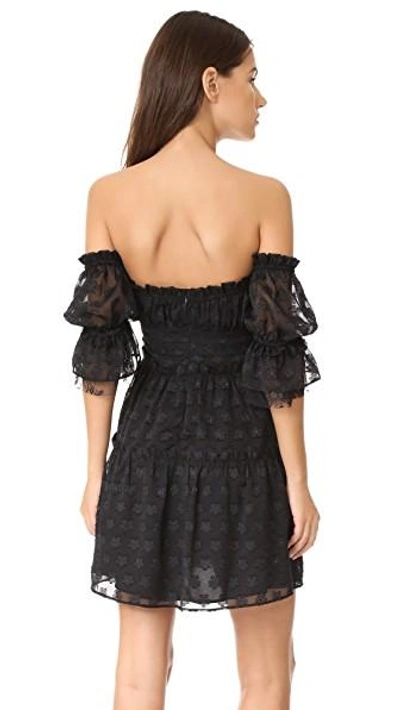 Shop For Love & Lemons Modern Love Off Shoulder Dress In Black