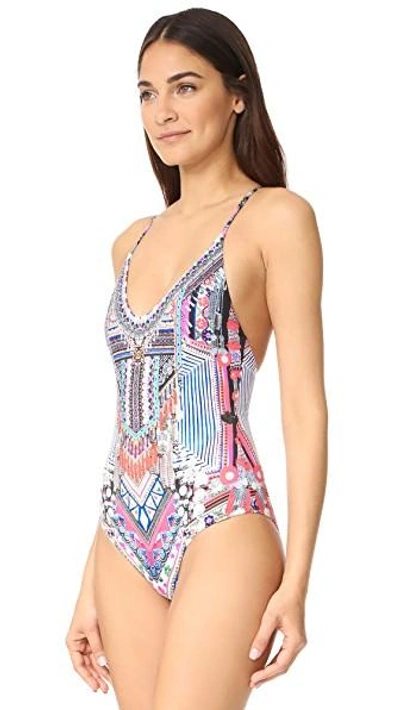 Shop Camilla Crossover Scoop One Piece Swimsuit In Hani Heaven