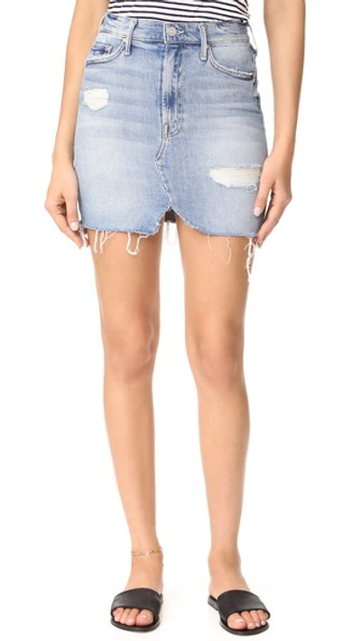 Mother The Proper Distressed High-rise Denim Shorts In The Confession