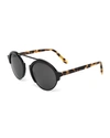 ILLESTEVA MILAN3 POLARIZED ROUNDSUNGLASSES, BLACK/TORTOISE