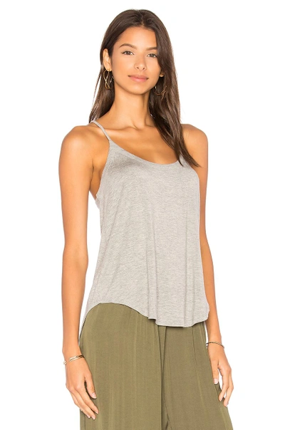 Shop Chaser Strappy Scoop Neck Cami In Gray