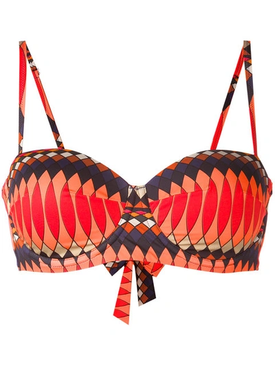 Paul Smith Geometric Print Bikini Top