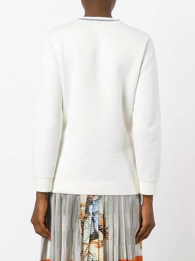 Shop Fendi Long-sleeved Embroidered Sweatshirt