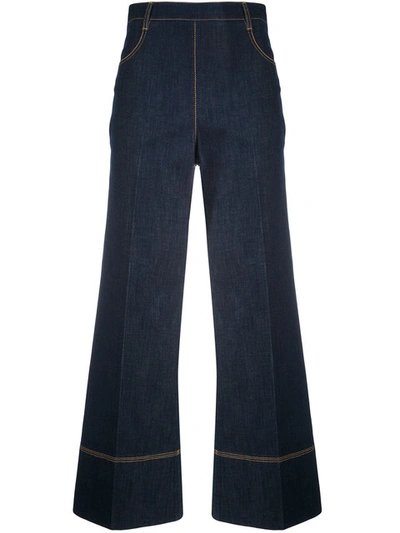 Ermanno Scervino Cropped Wide-leg Jeans