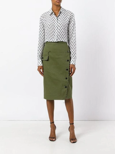 Shop Altuzarra Buttoned Straight Skirt