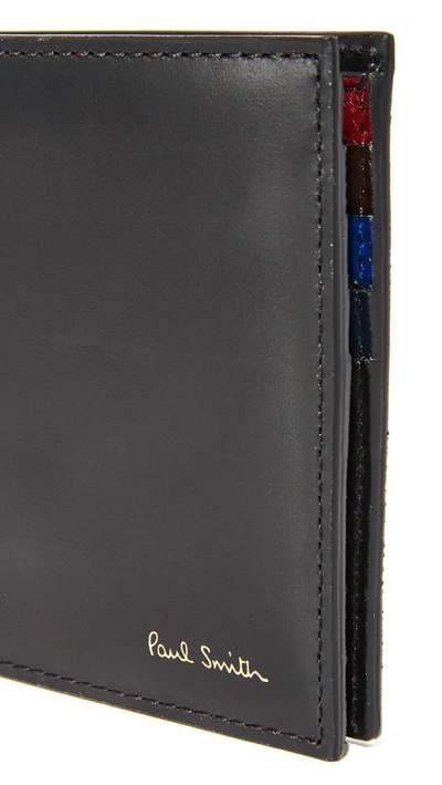 Shop Paul Smith Interior Color Band Billfold Wallet In Black