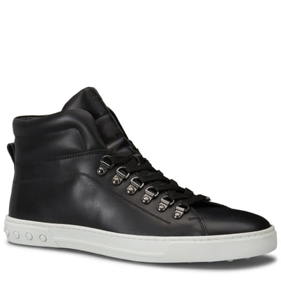 Tod's Sneakers In Leather In Black
