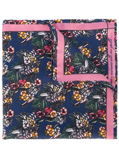 Fefè Glamour Pochette Floral Print Pocket Square