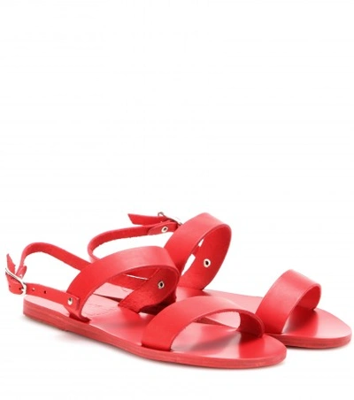 Ancient Greek Sandals Clio Leather Sandals In All Red