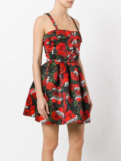 Shop Philipp Plein Rose Print Dress