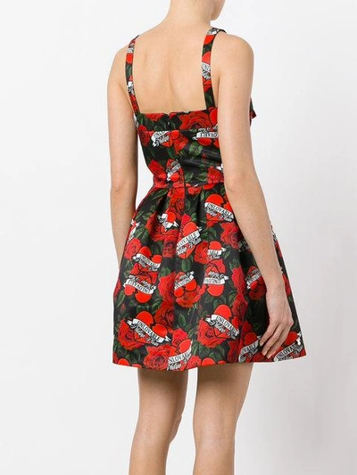 Shop Philipp Plein Rose Print Dress