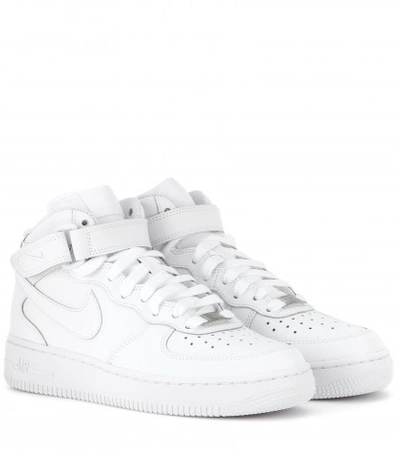 Nike Airforce 1 Suede High Top Sneakers In White
