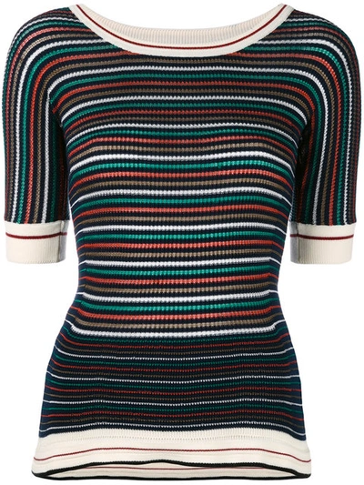 Sonia Rykiel Striped Knitted T-shirt - Multicolour