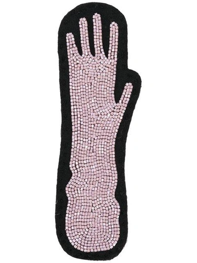 Shop Olympia Le-tan Glove Patch In Pink & Purple