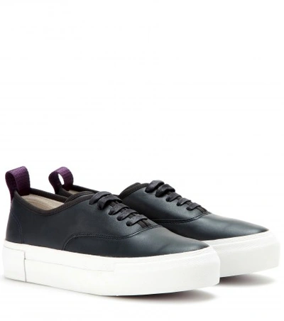 Shop Eytys Mother Leather Sneakers In Dark Eavy
