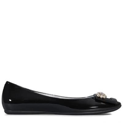 Roger Vivier Gommette Jewels Buckle Ballerinas In Patent Leather In Black