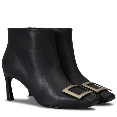 Shop Roger Vivier Trompette Ankle Boot In Leather In Black